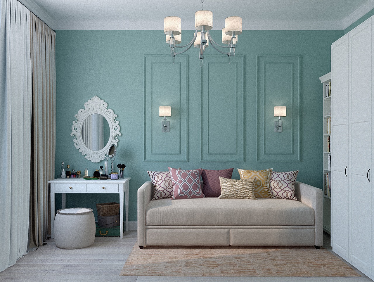 Small apartment room interior